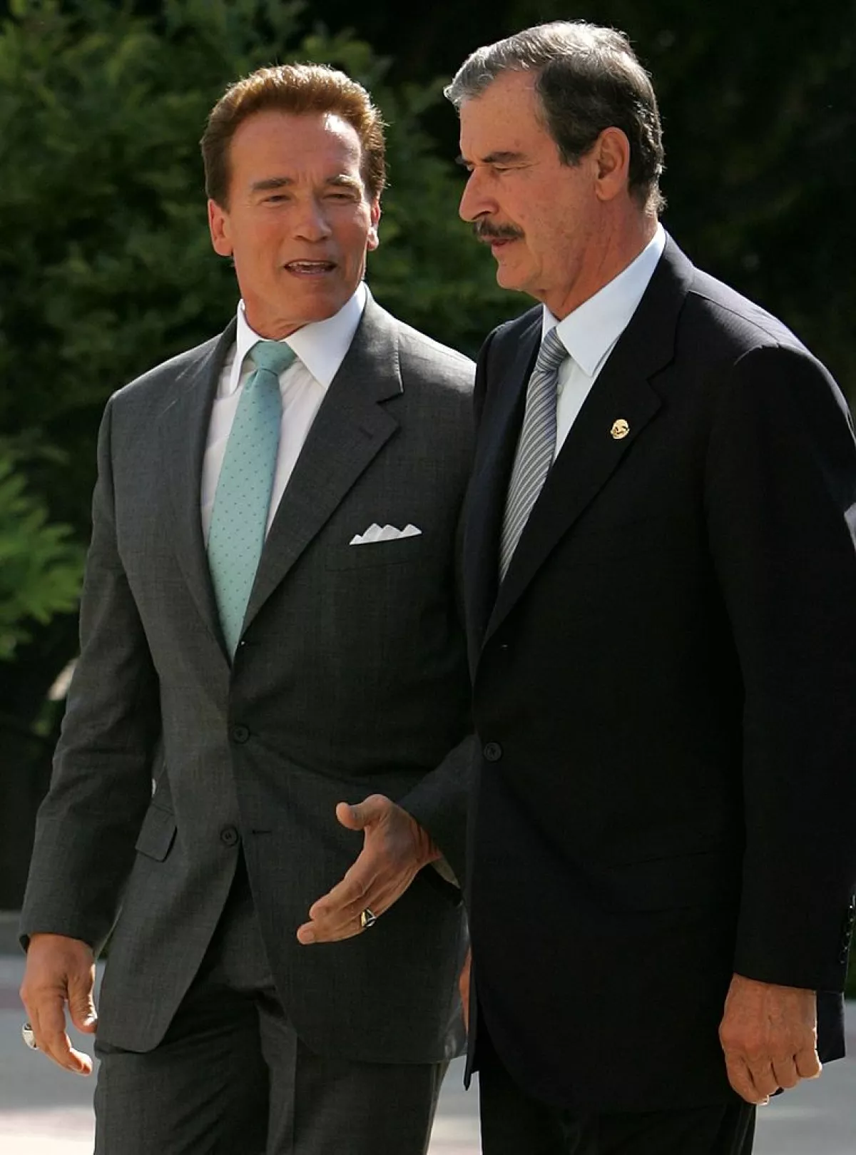 Arnold Schwarzenegger y Vicente Fox Quesada