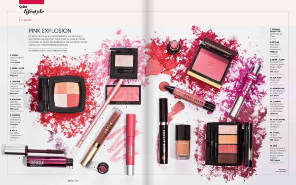 Maquillaje en rosa