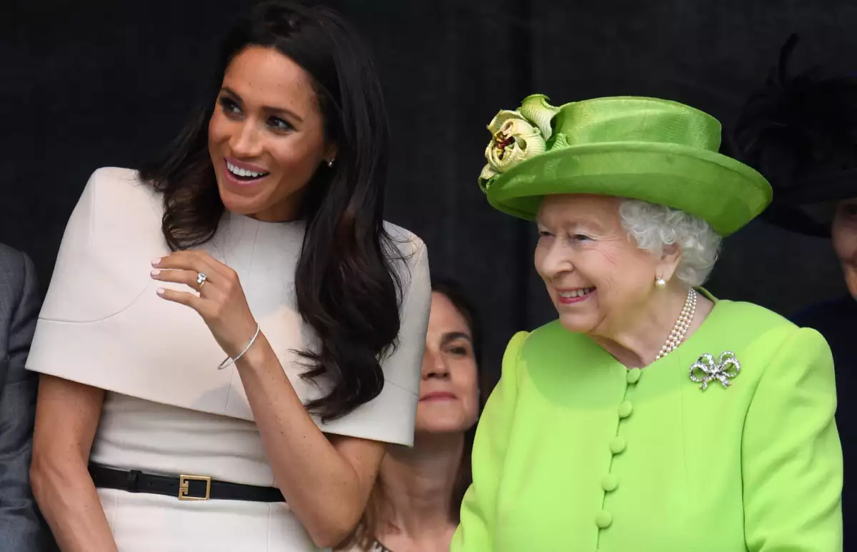 The Duchess Of Sussex Undertakes Her First Official Engagement With  Queen Elizabeth II