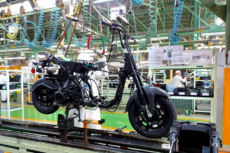 Producción de motocicletas en El Salto, Jalisco.