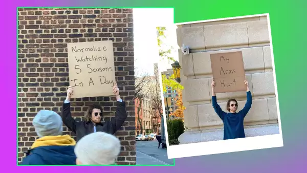 dude with sign artista paris