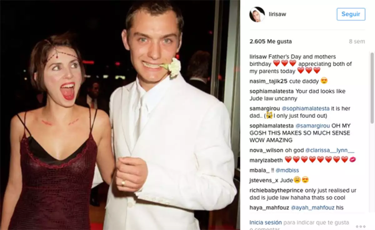 Iris es hija de Jude Law con la actriz Sadie Frost.