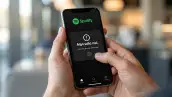 Persona intenta utilizar la app de spotify pero esta presenta fallas en todos los menú por caída global.