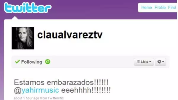 Claudia Alvarez decidió comentar que esta embarazada.