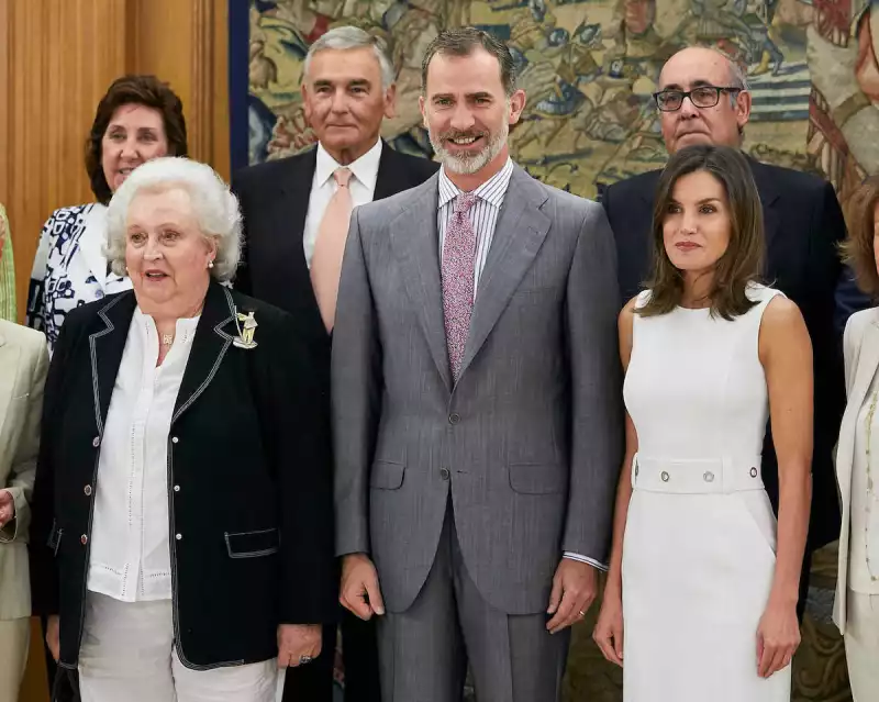 La infanta Pilar y los reyes Felipe VI y Letizia