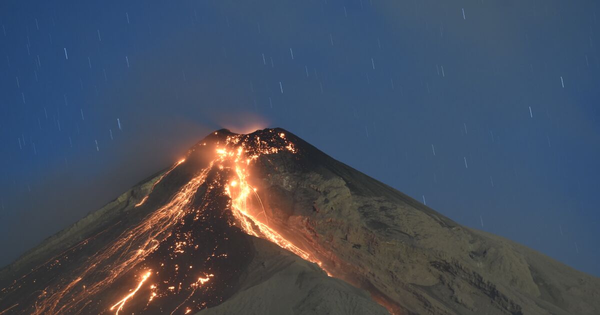 límite de placa del volcán de fuego