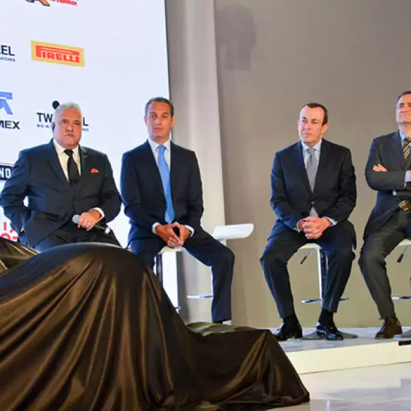 Vijay Mallya,Carlos Slim,Francisco Maza y Alejandro Soberón.