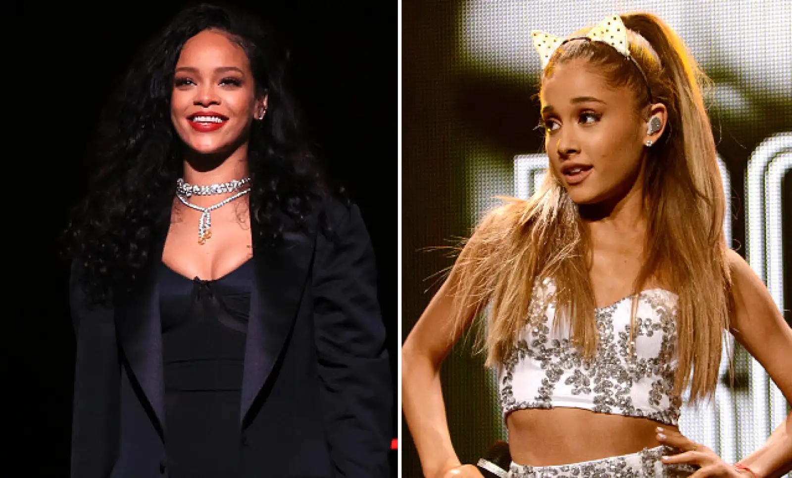 Hace un par de años, Ariana Grande conoció a su ídolo, Rihanna, con quien tuvo la oportunidad de tomarse unas fotografías.