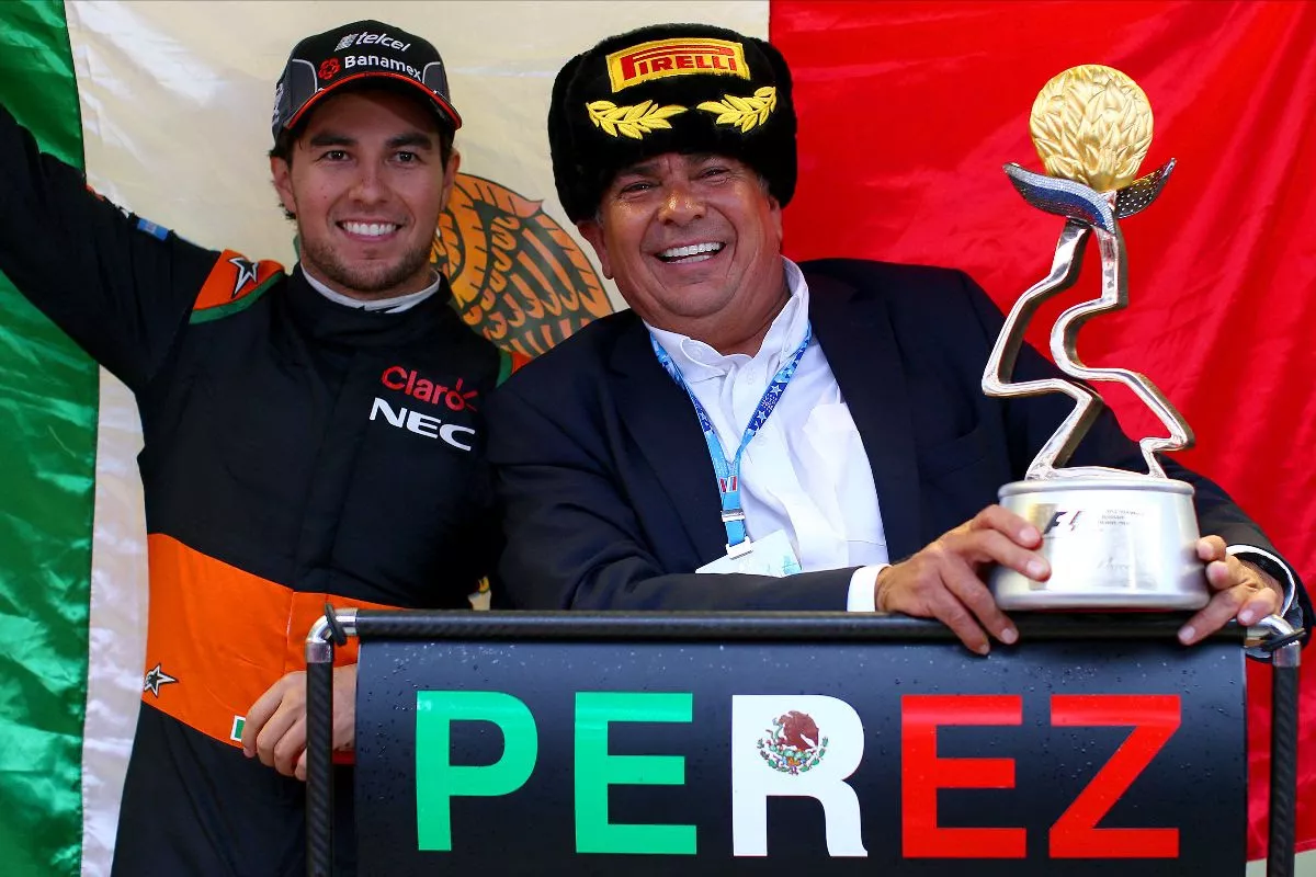 checo perez y su padre antonio perez