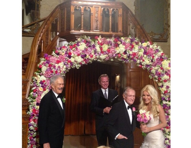 Hugh Hefner con su esposa, Crystal Harris.