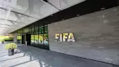 The entrance of the FIFA headquarter in Zurich