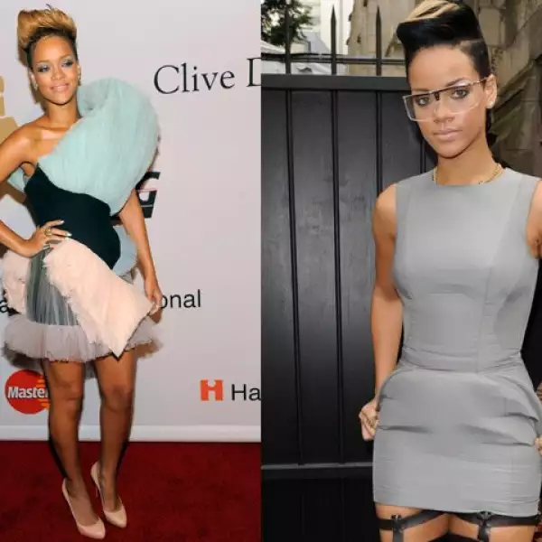 Rihanna a veces sorprende por los modelitos que se pone, pero sobre todo, por los diferentes peinados que a veces lleva.