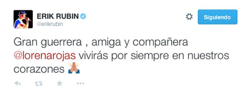 El ex timbiriche también sufrió por la pérdida.