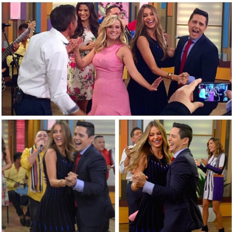 Reese puso a prueba sus pasos de baile con un fragmento de cumbia colombiana durante el programa `Despierta América´.