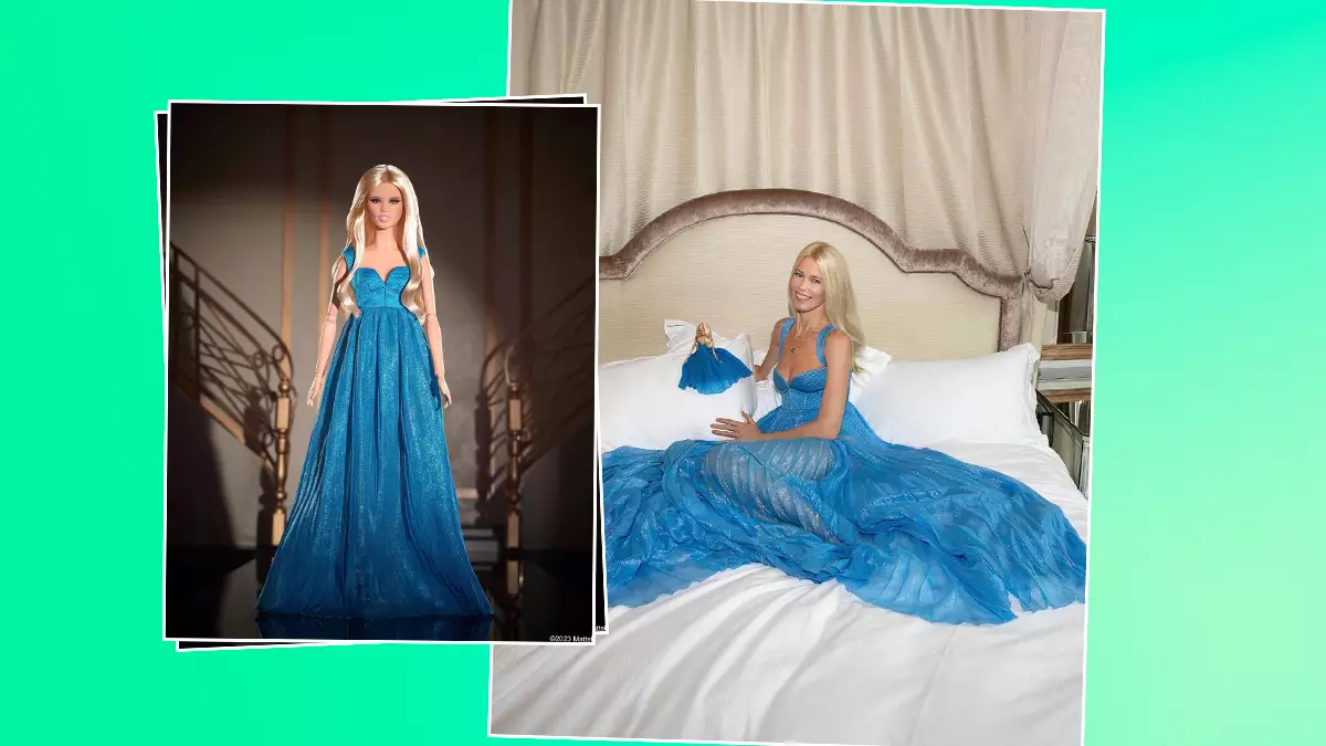 Claudia Schiffer es inmortaliza en Barbie con su look Versace favorito