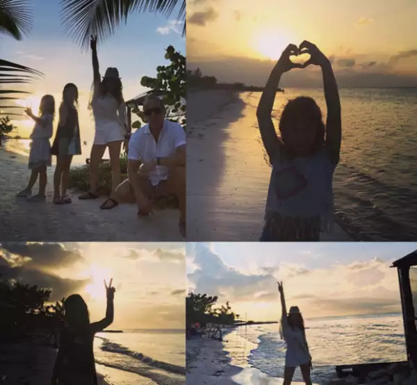 Los Rubín Legarreta felices en sus vacaciones navideñas por Holbox.