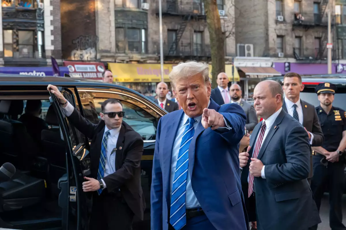 Former President Trump Visits A Local Business In Manhattan After Day 2 Of Jury Selection In His Hush Money Trial