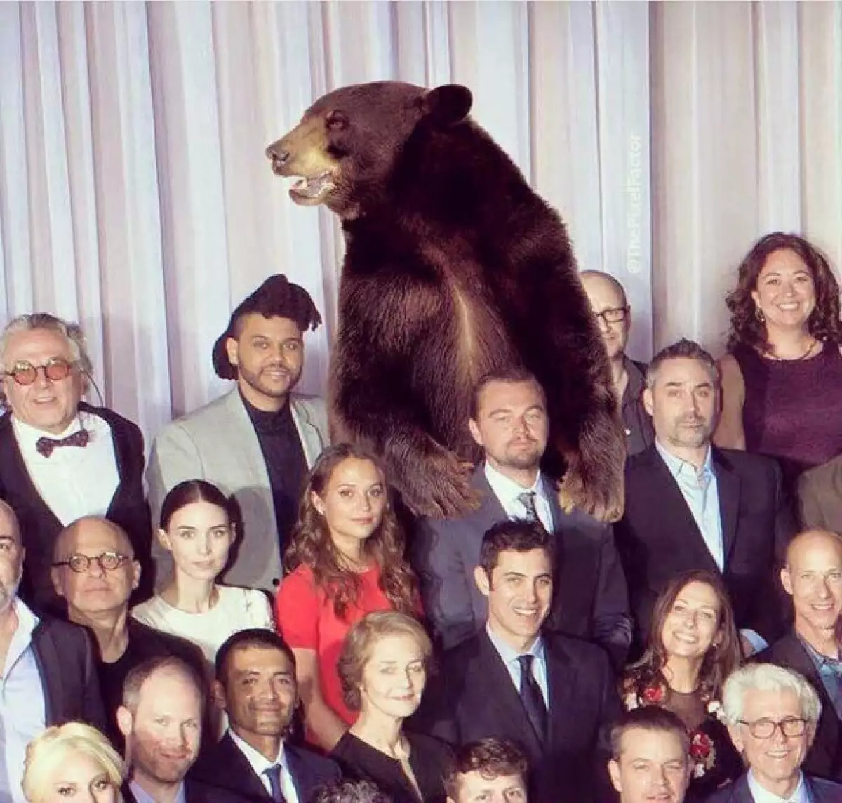 Los actores durante el evento de los Nominados al Oscar.