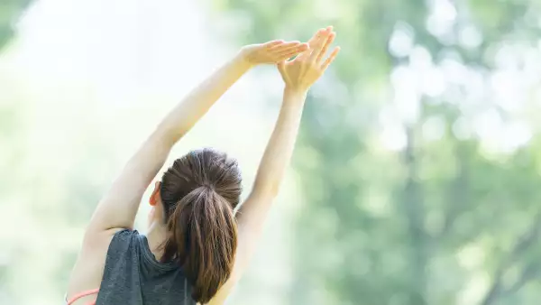 yoga poses at the park