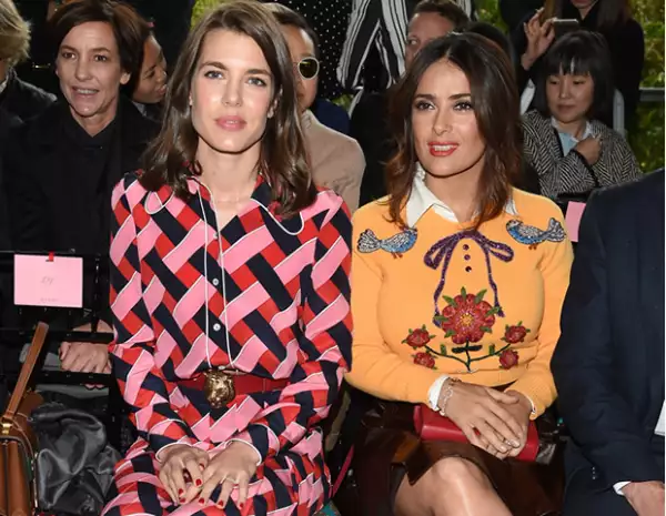 Carlota Casiraghi y Salma Hayek en Gucci.