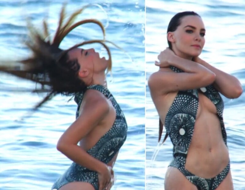 Belinda luce como toda una sirena en las escenas donde modela sexys trajes de baño en el mar.