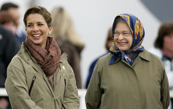Reina Isabel y la princesa Haya de Jordania