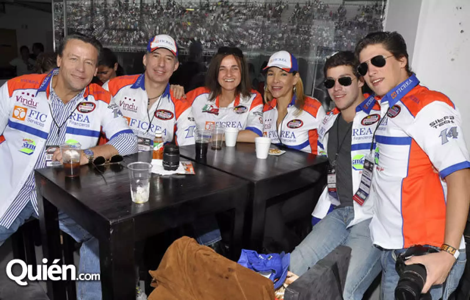 Alfredo Adame, Javier y Sandra Sorondo, Mari Paz y Alex y Diego Adame