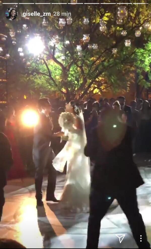 Checo Pérez y Carola en el baile de los novios