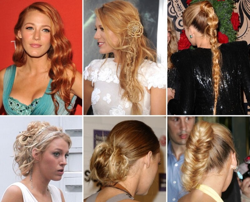 Sus peinados son siempre muy originales y aunque casi siempre trae una tonalidad rubia, en alguna ocasión se le ha visto con un teñido rojizo, que en definitiva también le va.