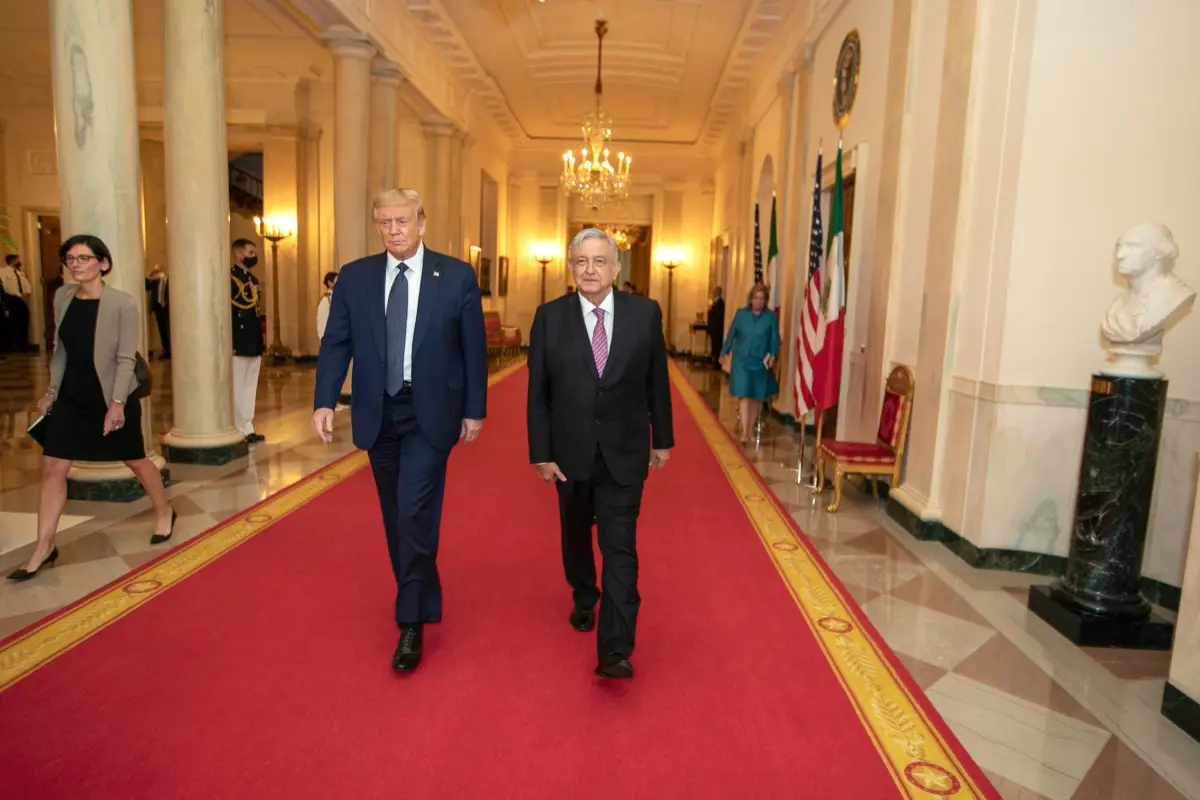 El Presidente de Estados Unidos, Donald Trump, ofreció una cena en la Casa Blanca en honor del Presidente de México, Andrés Manuel López Obrador, y su comitiva.