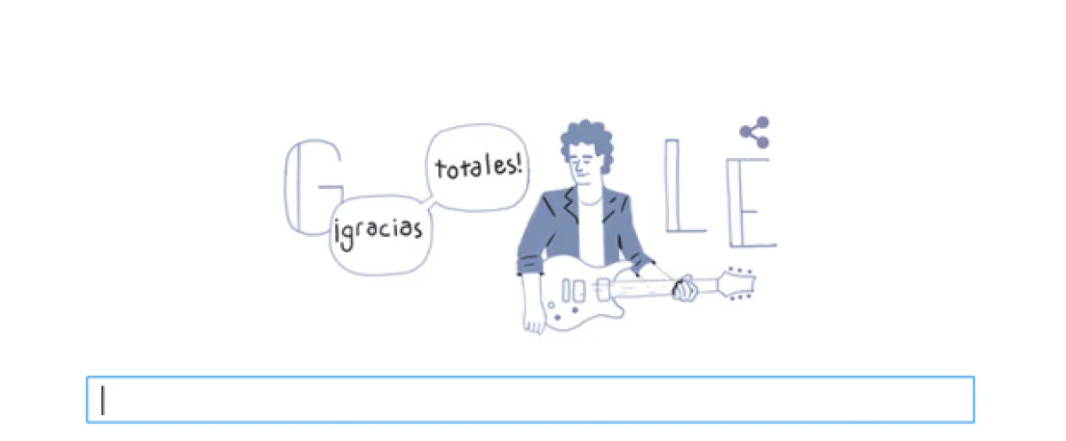 Google conmemoró el cumpleaños de Gustavo Cerati con un doodle.