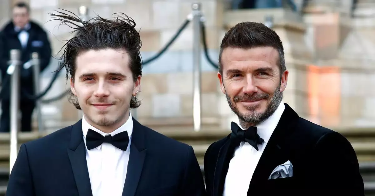 Brooklyn Beckham y David Beckham 