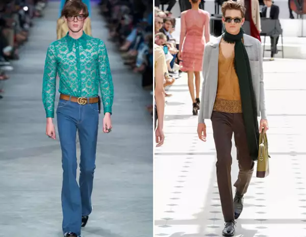 Gucci y Burberry presentaron piezas con encaje para S/S 16.