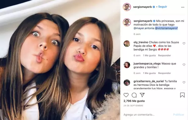 Antonia y Victoria, hijas de Sergio Mayer e Issabela Camil