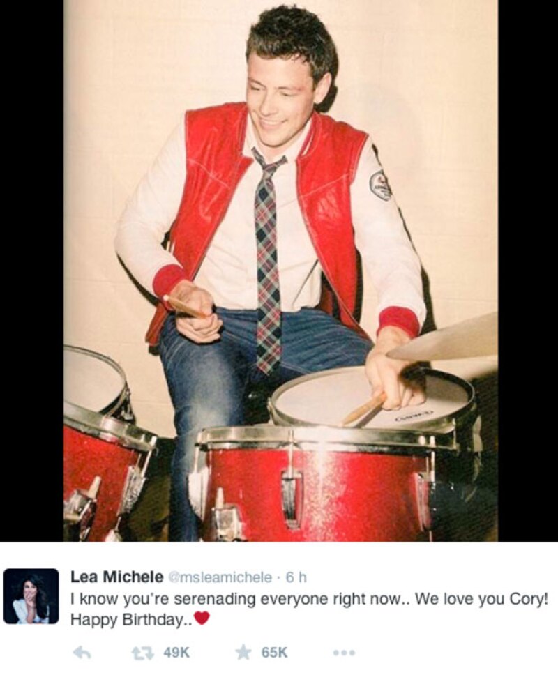Con esta foto fue como Lea recordó el cumpleaños de Cory.