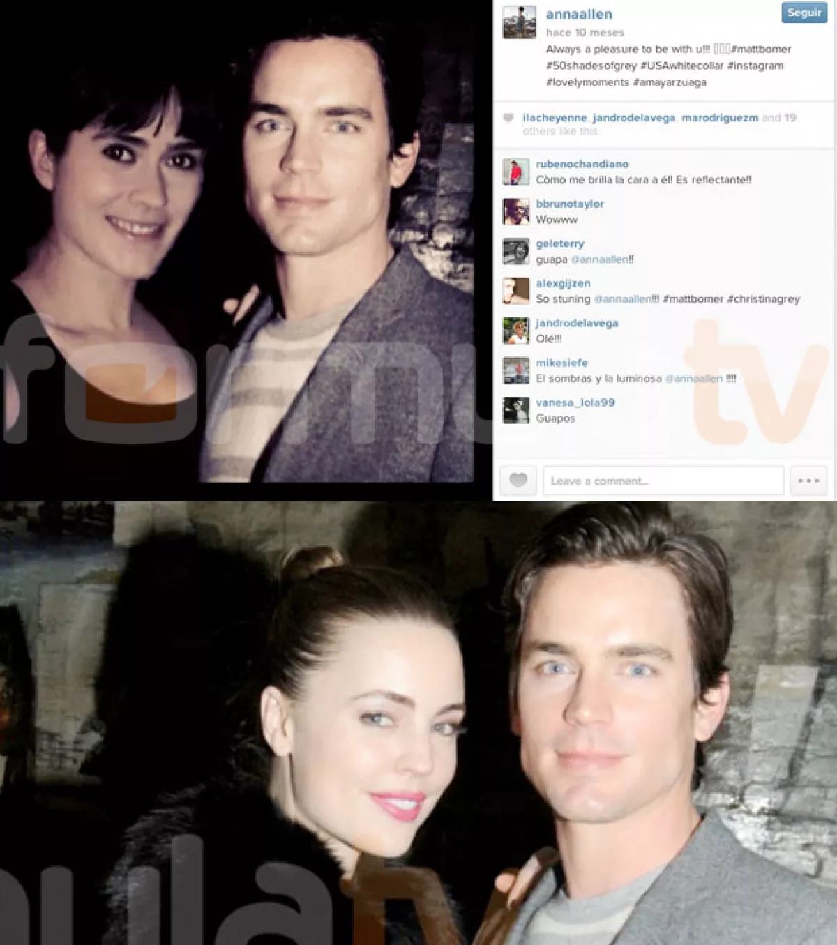 Anna Allen también invetóq ue estuvo con Matt Bomer