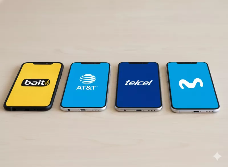 Telcel, AT&T, Movistar y Bait