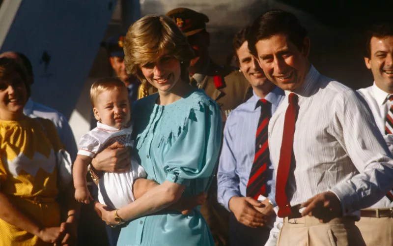 Lady Di, príncipe Carlos y William