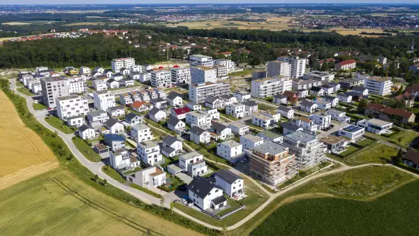 Residential neighborhood from above