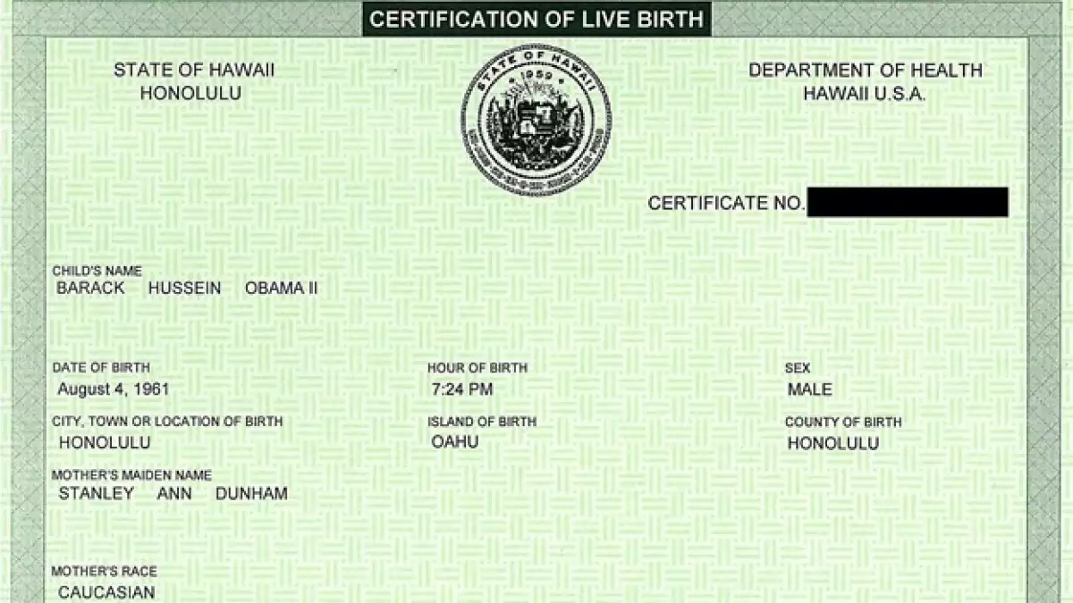 Obama - certificado de nacimiento