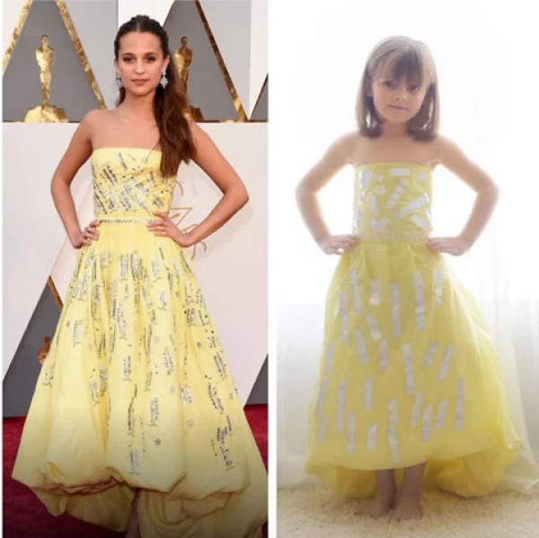 Mayhem copió el vestido con el que ganó su primer Oscar, Alicia Vikander.