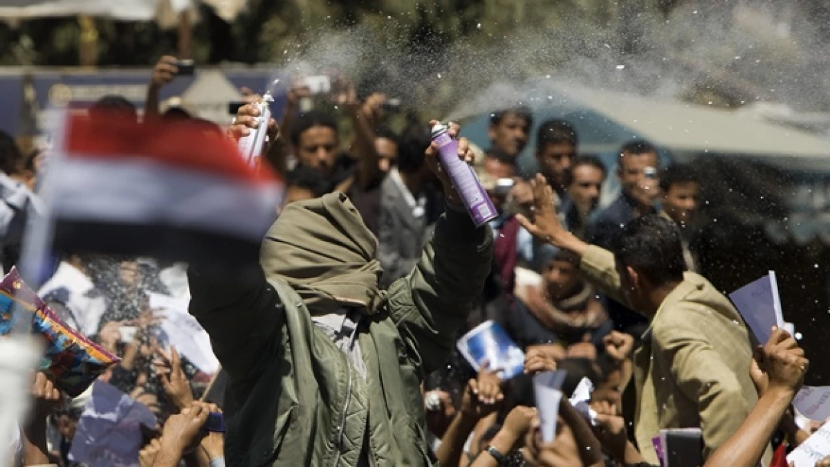 manifestantes en yemen