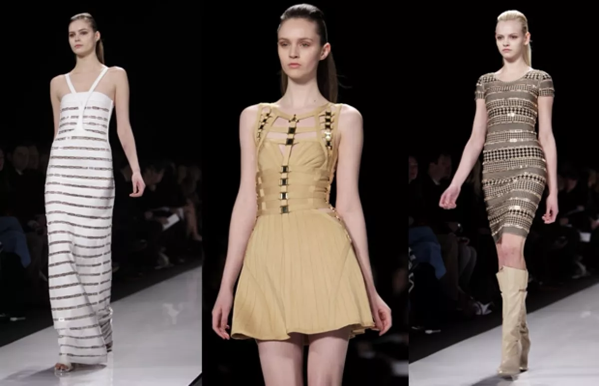 Aquí algunos diseños de la última colección de Hervé Leger.