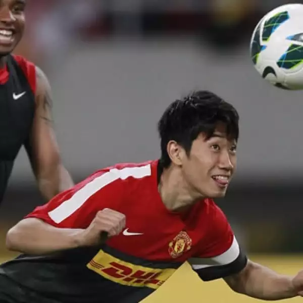 Shinji Kagawa en un entrenamiento