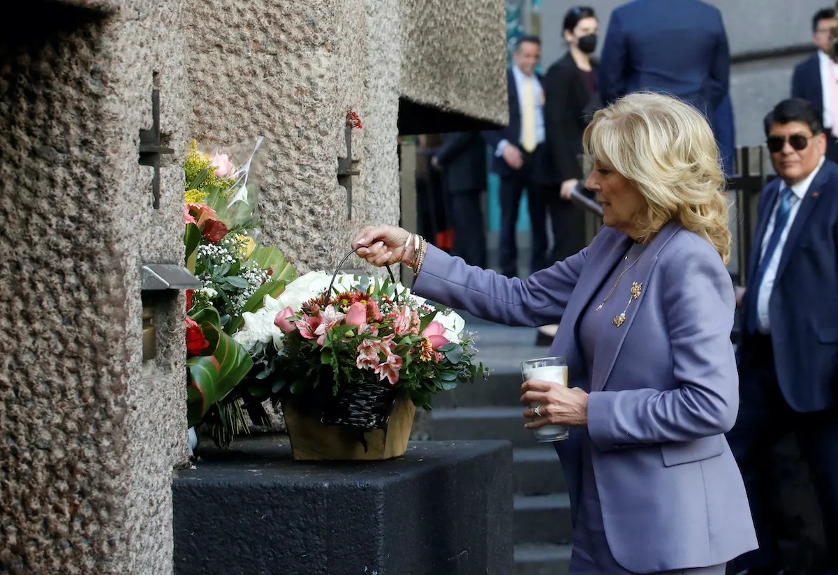 U.S first lady Jill Biden visits the Basilica of Our Lady of Guadalupe in Mexico City