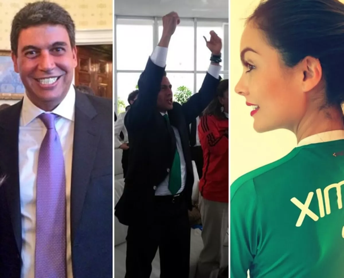 Arturo Elías Ayub/Enrique Peña Nieto celebrando/Ximena Navarrete.