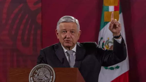 Andrés Manuel López Obrador, presidente de México, durante la conferencia matutina en Palacio Nacional