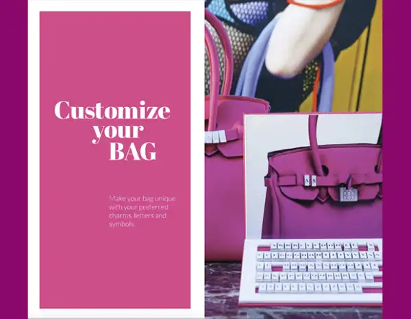 Cada cliente puede personalizar su bolsa a su gusto. Eligiendo el color, tamaño e iniciales.