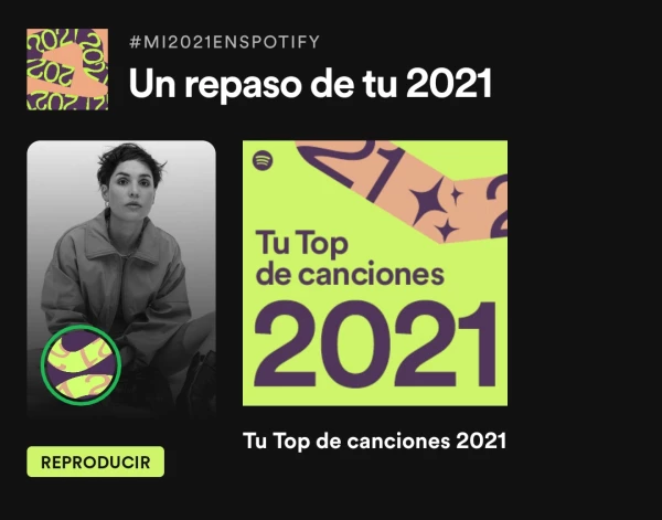 Tu top de canciones 2021 Spotify