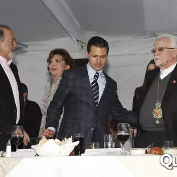 Carlos Slim,Enrique Peña Nieto,Antonio Chedraoui